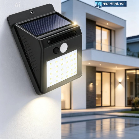 30 LED Motion Sensor Wall Solar Light Waterproof Security Lamp